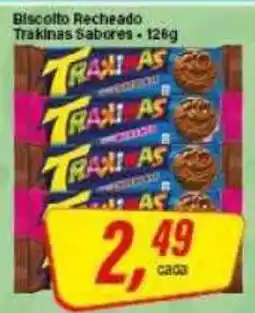 Rede Supermarket Biscoito Recheado Trakinas Sabores oferta