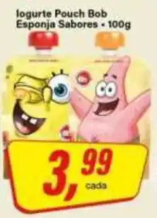 Rede Supermarket Iogurte Pouch Bob Esponja Sabores oferta