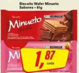 Rede Supermarket Biscoito Wafer Minueto Sabores oferta