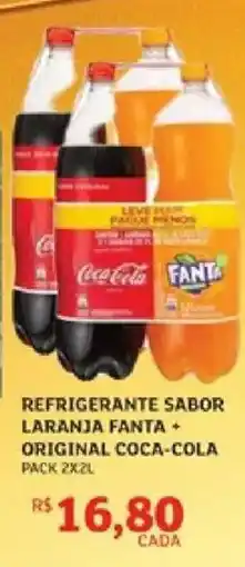 Assaí Atacadista Refrigerante sabor laranja fanta + original coca-cola oferta