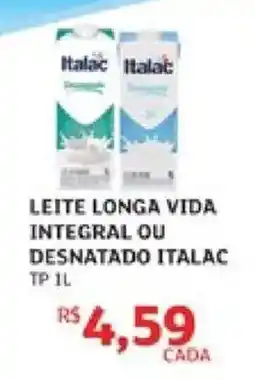 Assaí Atacadista Leite longa vida integral ou desnatado italac oferta