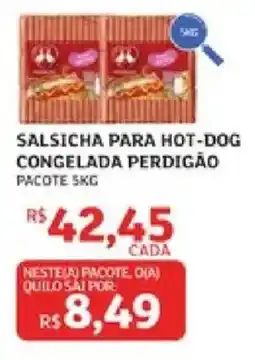 Assaí Atacadista Salsicha para hot-dog congelada perdigão oferta