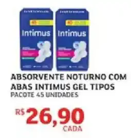 Assaí Atacadista Absorvente noturno com abas intimus gel tipos oferta