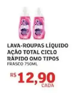 Assaí Atacadista Lava-roupas liquido ação total ciclo rápido omo tipos oferta