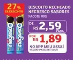 Assaí Atacadista Biscoito recheado negresco sabores oferta