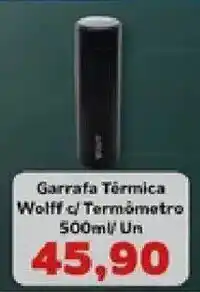 Supermercados Tauste Garrafa Térmica Wolff c/ Termômetro oferta