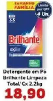Supermercados Tauste Detergente em Pó Brilhante Limpeza Total oferta