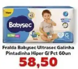 Supermercados Tauste Fraldas babysec ultrasec galinha pintadinha hiper g oferta