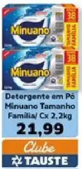 Supermercados Tauste Detergente em Pó Minuano Tamanho Família oferta