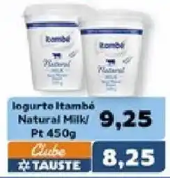 Supermercados Tauste logurte itambé natural milk oferta
