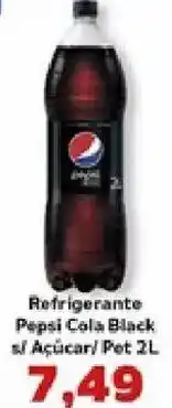 Supermercados Tauste Refrigerante Pepsi Cola Black sl Açúcar/ Pet 2L oferta