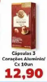Supermercados Tauste Cápsulas 3 Corações Alumínio oferta