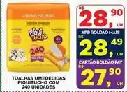 Roldão Leve - toalhas umedecidas piquitucho oferta