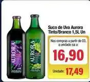 Spani Atacadista Aurora - suco de uva tinto/branco 1,5 un oferta