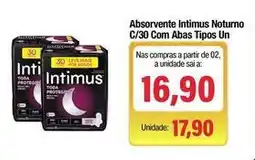 Spani Atacadista Intimus - absorvente noturno c/30 com abas tipos un oferta