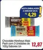 Spani Atacadista Hershey´s - chocolate mais pack com 3 unidades de 102g sabores un oferta