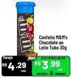 Max Atacadista Chocolate - confeito m&m's chocolate ao leite tubo oferta