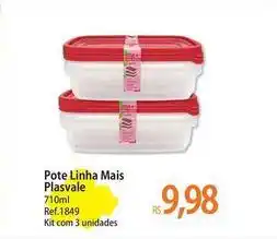 Atacadão Pote Linha Mais Plasvale oferta