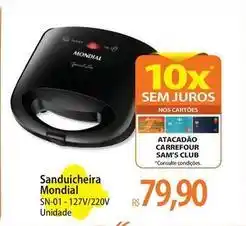 Atacadão Sanduicheira Mondial oferta