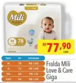 Supermercados Condor Fralda Mili Love & Care Giga oferta
