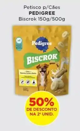 Supermercados Mundial Petisco p/Cães Pedigree Biscrok oferta