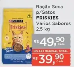Supermercados Mundial Ração Seca p/Gatos Friskies Vários Sabores oferta