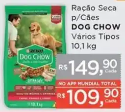 Supermercados Mundial Ração Seca p/Cães Dog Chow Vários Tipos oferta
