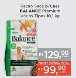 Supermercados Mundial Ração Seca p/Cães Balance Premium Vários Tipos oferta