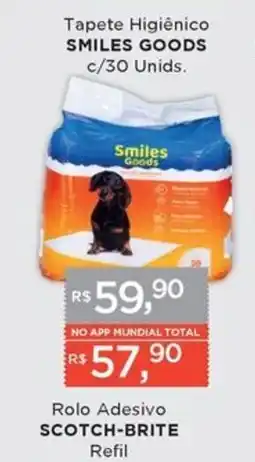 Supermercados Mundial Tapete Higiênico Smiles Goods oferta
