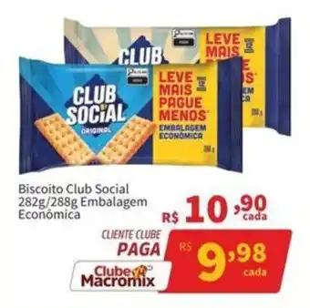 Macromix Atacado Biscoito club social original oferta