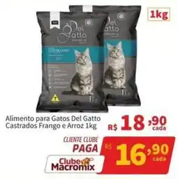 Macromix Atacado Alimento para Gatos Del Gatto Castrados Frango e Arroz oferta