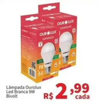 Macromix Atacado Lâmpada Ourolux Led Branca 9W Bivolt oferta