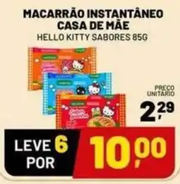 Supermercado Cubatao Macarrão instantâneo casa de mãe hello kitty sabores oferta