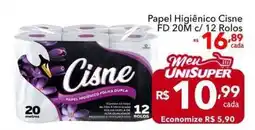 UniSuper Papel Higiênico Cisne oferta