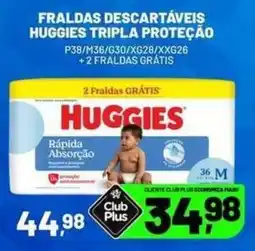 Supermercado Cubatao Fraldas descartáveis huggies tripla proteção oferta