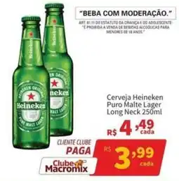 Macromix Atacado Cerveja Heineken Puro Malte Lager Long Neck oferta