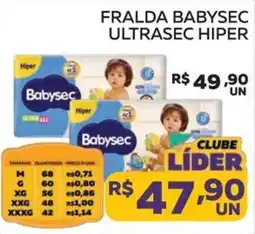 Lider Atacadista Fralda babysec ultrasec hiper oferta