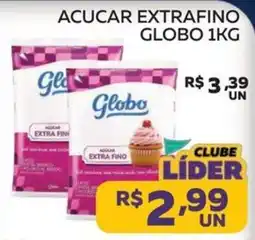 Lider Atacadista Acucar extra fino globo oferta
