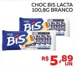 Lider Atacadista choc bis lacta branco oferta