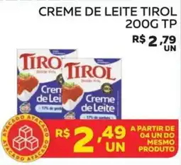 Lider Atacadista Creme de leite tirol oferta