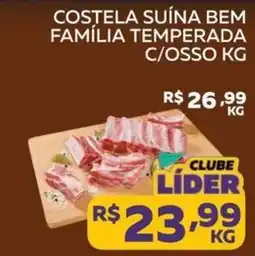 Lider Atacadista Costela suína bem família temperada c/ossos oferta