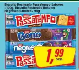 Rede Supermarket Biscoito Recheado Passatempo Sabores oferta