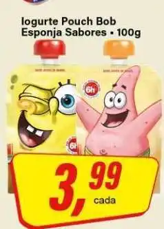 Rede Supermarket Iogurte Pouch Bob Esponja Sabores oferta