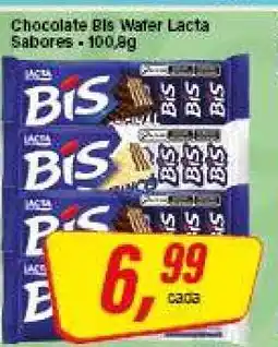 Rede Supermarket Chocolate Bis Wafer Lacta Sabores oferta