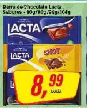 Rede Supermarket Barra de Chocolate Lacta oferta