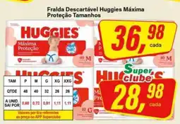 Rede Supermarket Fralda Descartável Huggies Máxima Proteção Tamanhos oferta
