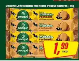 Rede Supermarket Biscoito Leite Maltado Recheado Piraquê Sabores oferta