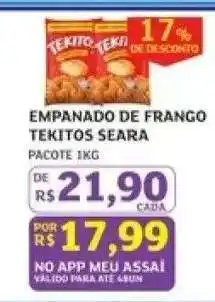 Assaí Atacadista Empanado de Frango Tekitos Seara oferta
