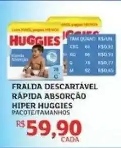 Assaí Atacadista FRALDA DESCARTÁVEL RÁPIDA ABSORÇÃO HIPER HUGGIES oferta