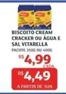 Assaí Atacadista Biscoito Cream Cracker ou Água e Sal Vitarella oferta